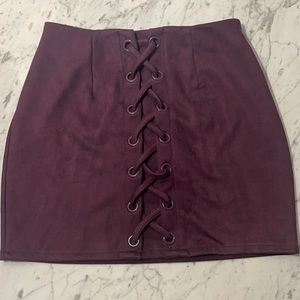 Plum Mini Skirt
